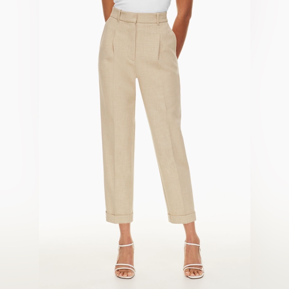Aritzia Wilfred Dashwood Pant in Heather Oat Beige